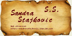 Sandra Stajković vizit kartica